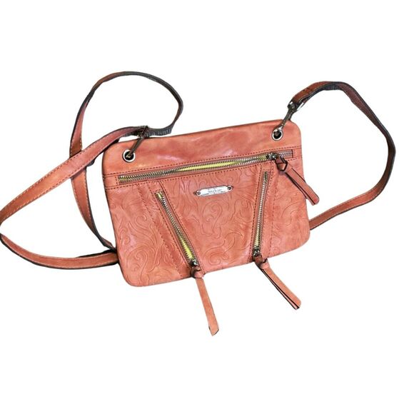 Nicole Miller Coral Crossbody Bag with Embossed Design - Picture 5 of 7